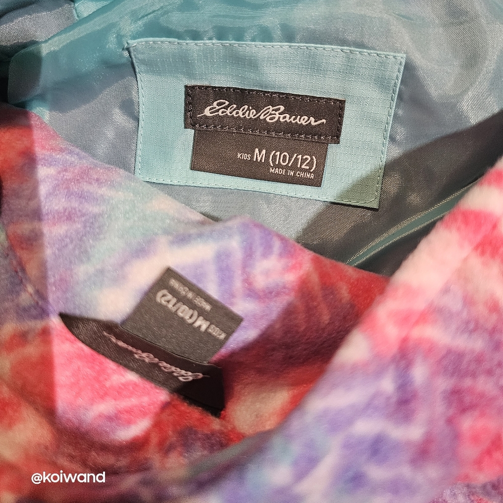 Eddie Bauer Girls Magenta Lightweight 3 in 1 Jacket Size M-10/12 - Picture 14 of 15